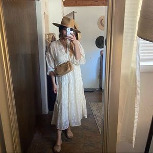 Moon River Sheer polka dot dress